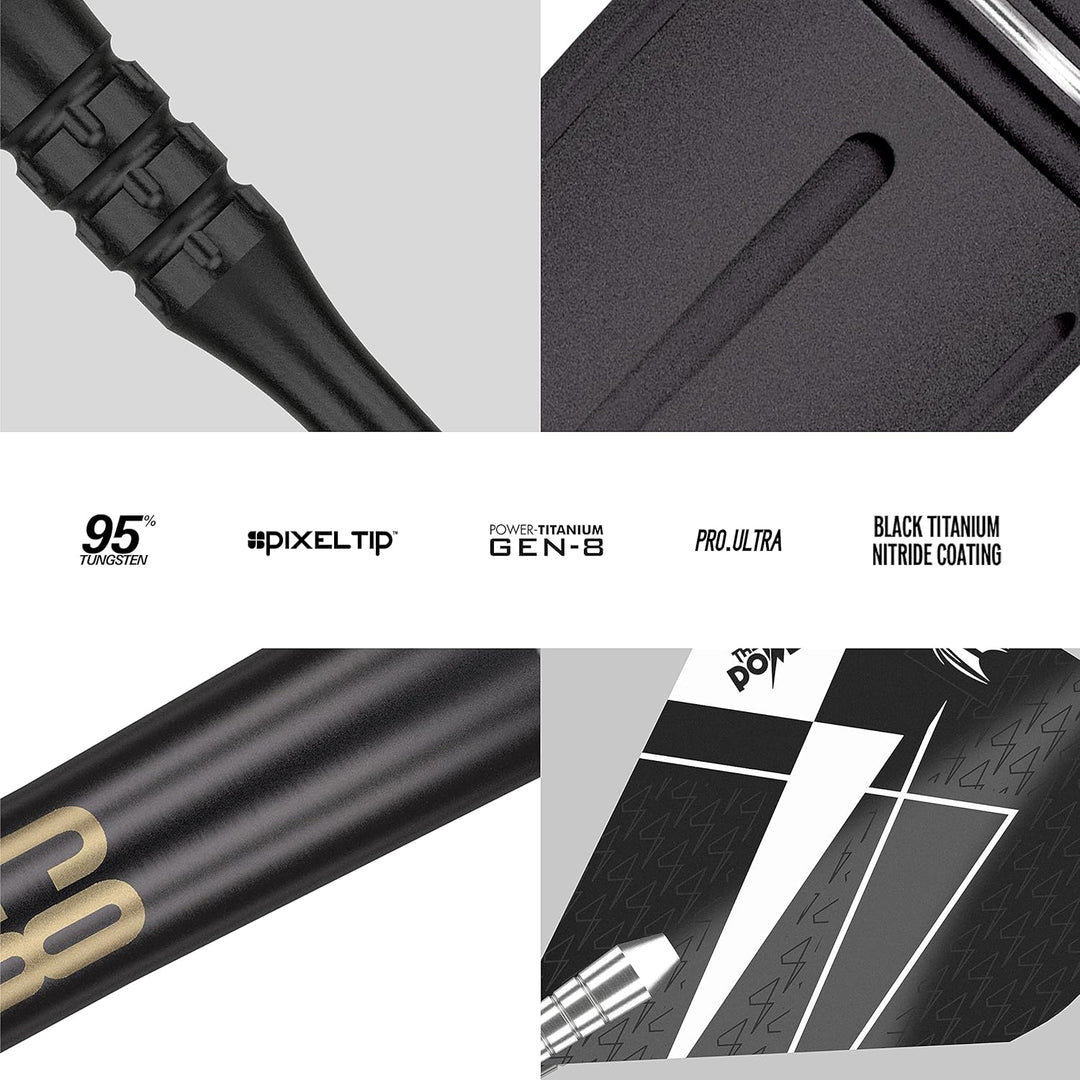 Target Darts Phil Taylor Power 9-Five 8. Gen. 95% Wolfram Softdarts-Set Dartpfeile 20G, 20G