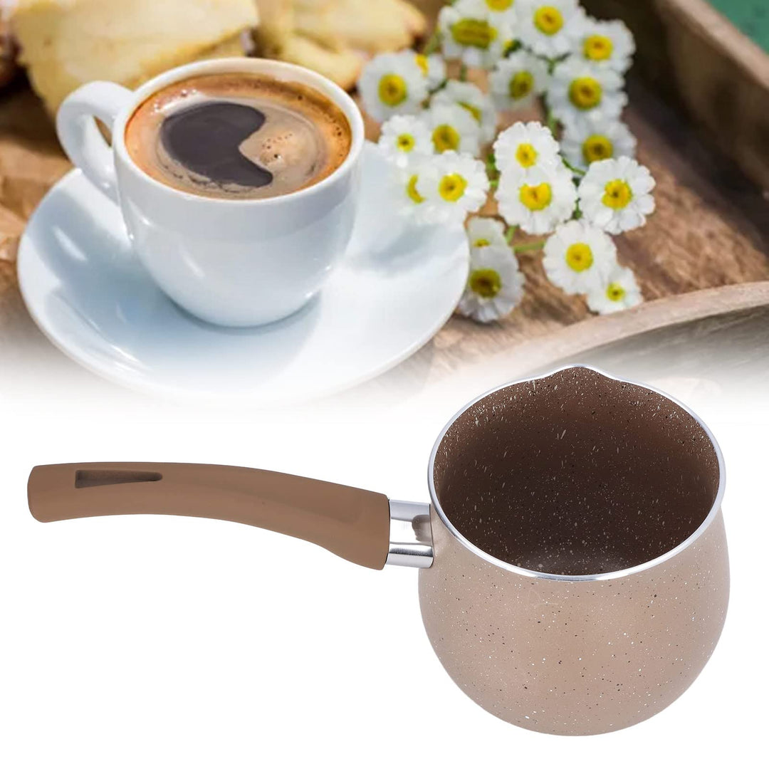Uadme Antihaft-Milchpfanne, 10 cm Kleiner Topf Mini-Milchtopf aus Aluminium Einhand-Kaffeewärmer für