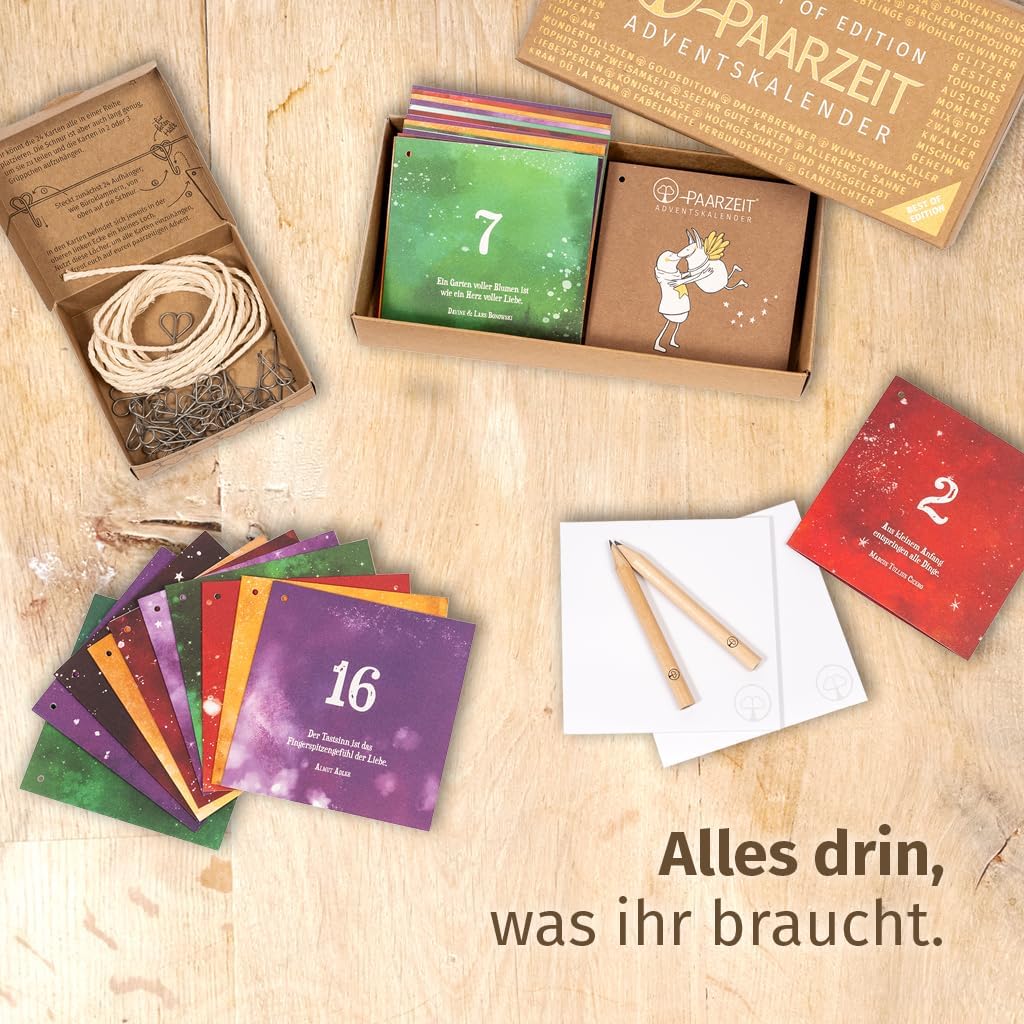 Paarzeit Adventskalender 2025 für Paare – 24 Erlebnisse für echte Verbundenheit, Geschenk für Erwach