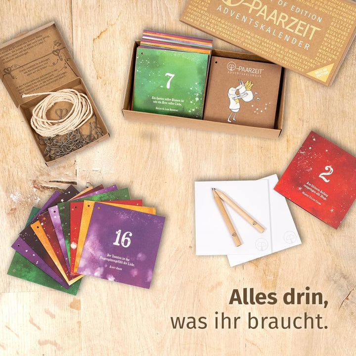 Paarzeit Adventskalender 2025 für Paare – 24 Erlebnisse für echte Verbundenheit, Geschenk für Erwach