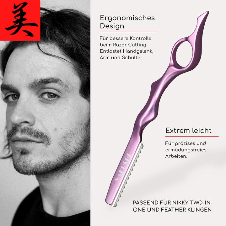 YAKUSHI Pro Razor FLYING Rasiermesser I Effilierer kompatibel mit Nikky Two-in-One & FEATHER Klingen
