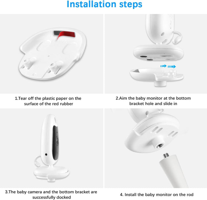 HOLACA Babyphone Halterung für BOIFUN Babyphone mit Kamera Tragbares Vox-Funktion Temperatursensor N