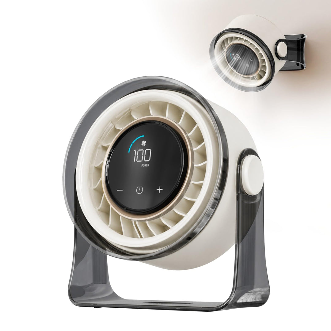 MERTTURM USB Tischventilator Leise mit Turbo Luftstrom, Max 11Std Laufzeit, Windgeschwindigkeiten 1-