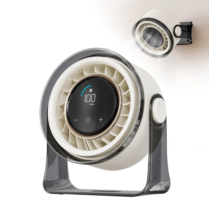 MERTTURM USB Tischventilator Leise mit Turbo Luftstrom, Max 11Std Laufzeit, Windgeschwindigkeiten 1-