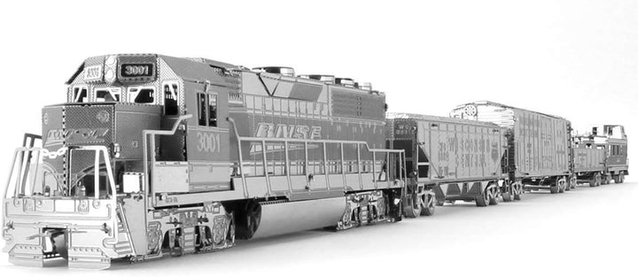 Metal Earth Fascinations Metallbausätze - Güterzug Freight Train, lasergeschnittener 3D-Konstruktion