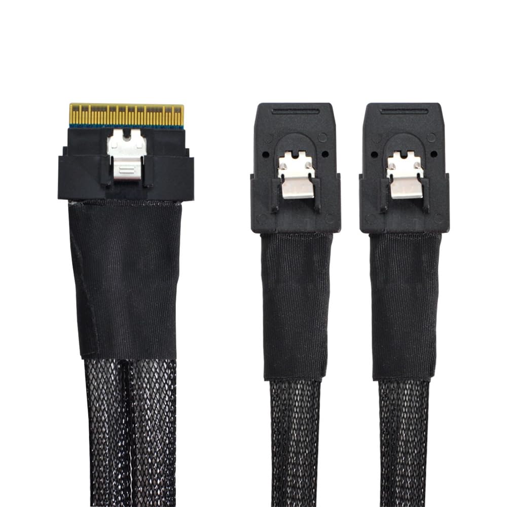 xiwai PCI-E Ultraport Slimline SAS Slim 4.0 SFF-8654 8i 74pin auf Dual SFF-8087 Mini SAS Kabel PCI-E