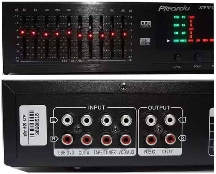 220 V Hifi Digital Hd Stereo Vorverstärker Equalizer Eingebauter Usb Bluetooth Home Stage Equalizer
