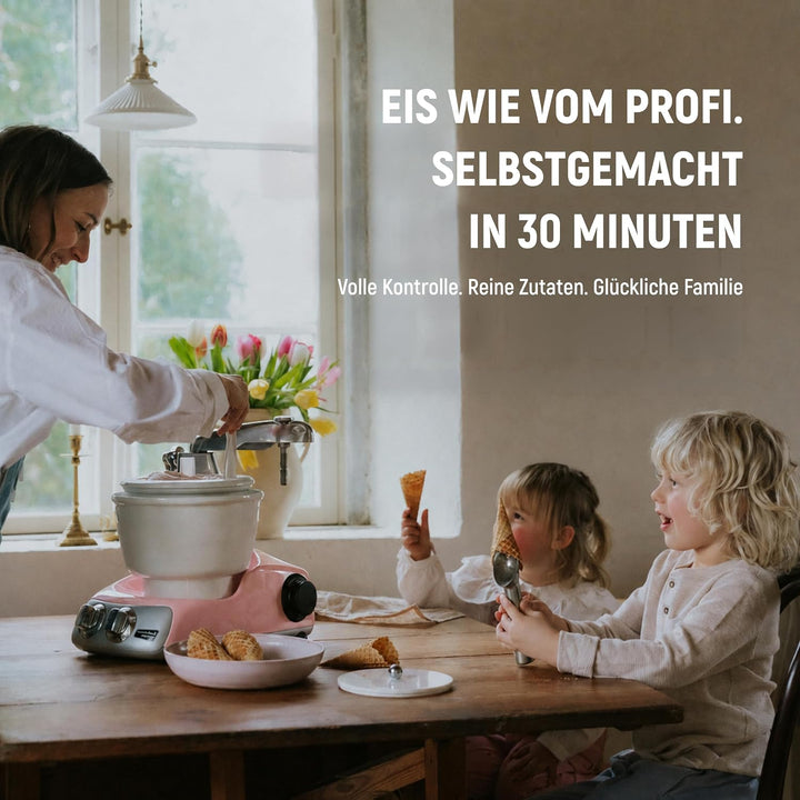 Ankarsrum Ice Cream Maker + Spatel | Speiseeismaschine Zubehör für Assistent Original N1–N30, Eis, S