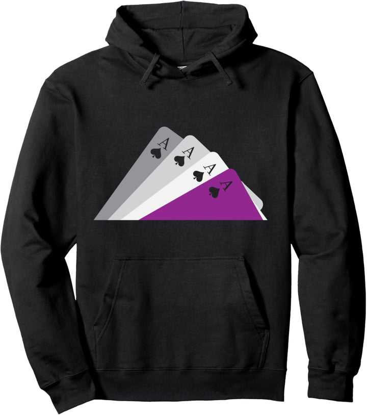 Genderfluid Kartenspiel LGBTQIA CSD Geschenk Ass Asexuell Pullover Hoodie