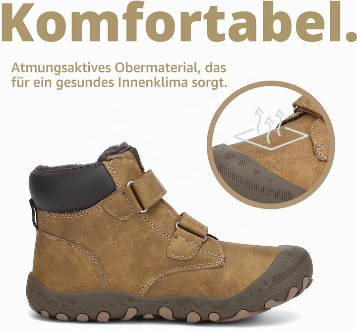 Mishansha Kinder Winterschuhe Warm Gefüttert Winterstiefel Jungen Mädchen Schneestiefel Outdoor Ruts