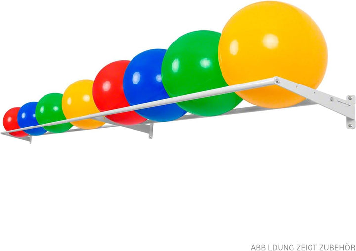 Sport-Tec Wandhalterung mit 2 Streben inkl. Erweiterungsmodul Ballregal., 50x350 cm
