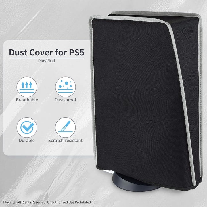 playvital Staubhülle für ps5,Staubschutze Hülle Spritzwasserdichte Tasche,Schutzhülle Abdeckung Case