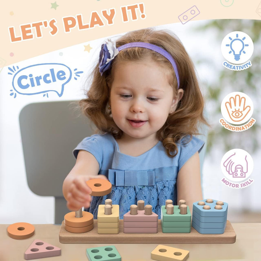 Holz Montessori Spielzeug ab 1 2 3 Jahr, Holzspielzeug Motorikspielzeug Baby 6 9 Monate Babyspielzeu