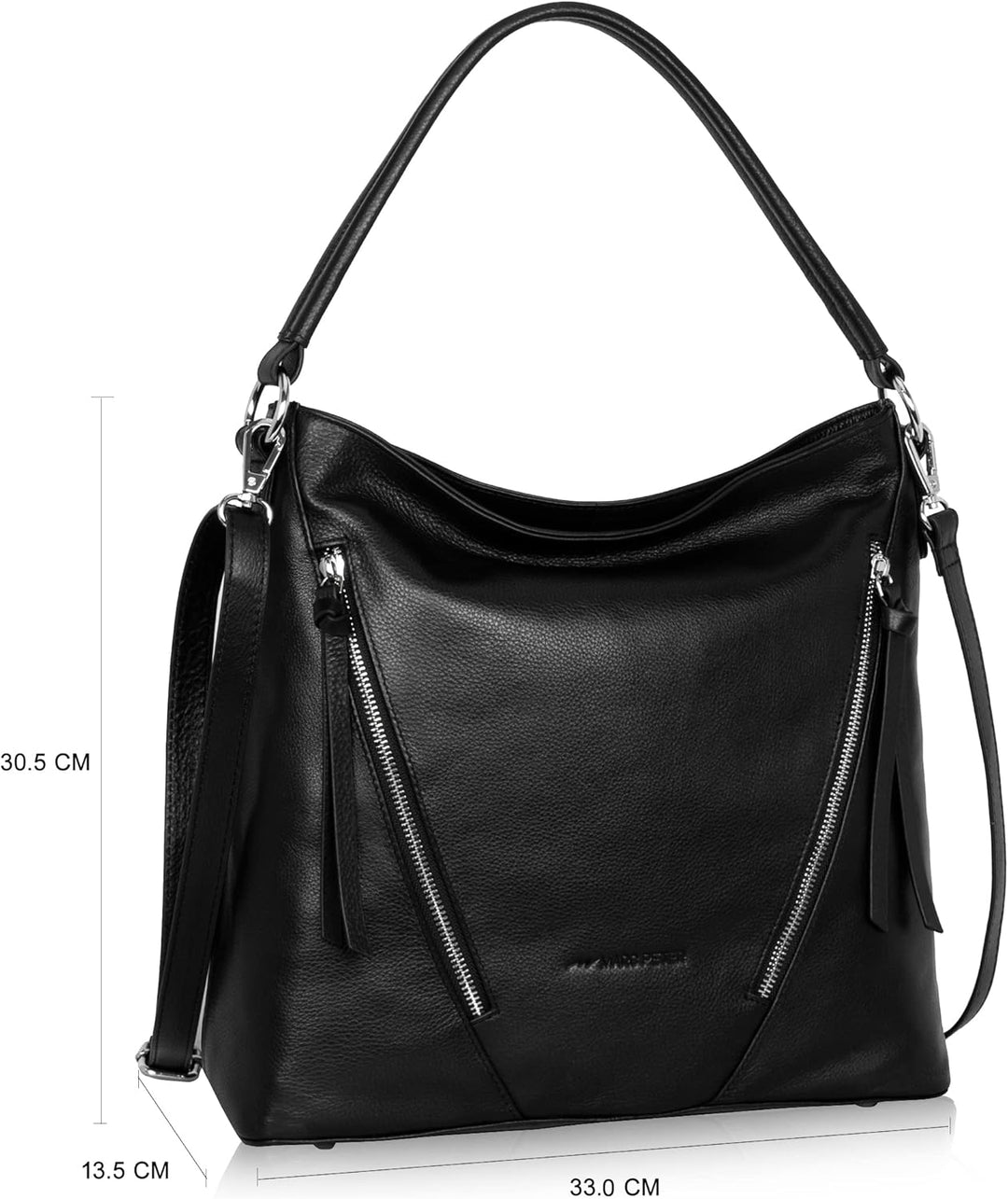 Marc Peter Santorini Handtasche Damen I Damenhandtasche aus Nappaleder I Vintage Umhängetasche I Sch
