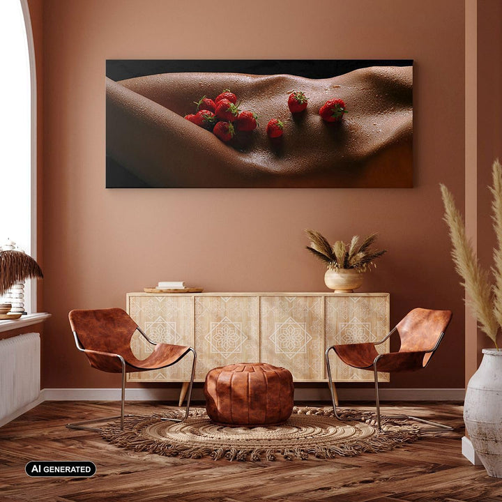 Panorama Bilder auf Leinwand 100x40cm Leinwandbild Frau Wasser Tröpfchen Tau Gross Wanddeko Bild Sch