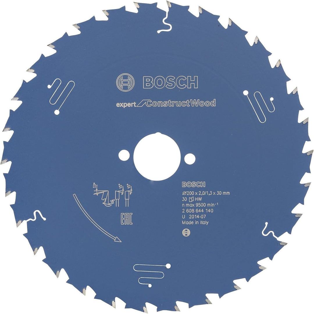 Bosch Professional Kreissägeblatt Expert for Construct Wood (Holz, 200 x 30 x 2 mm, 30 Zähne, Zubehö