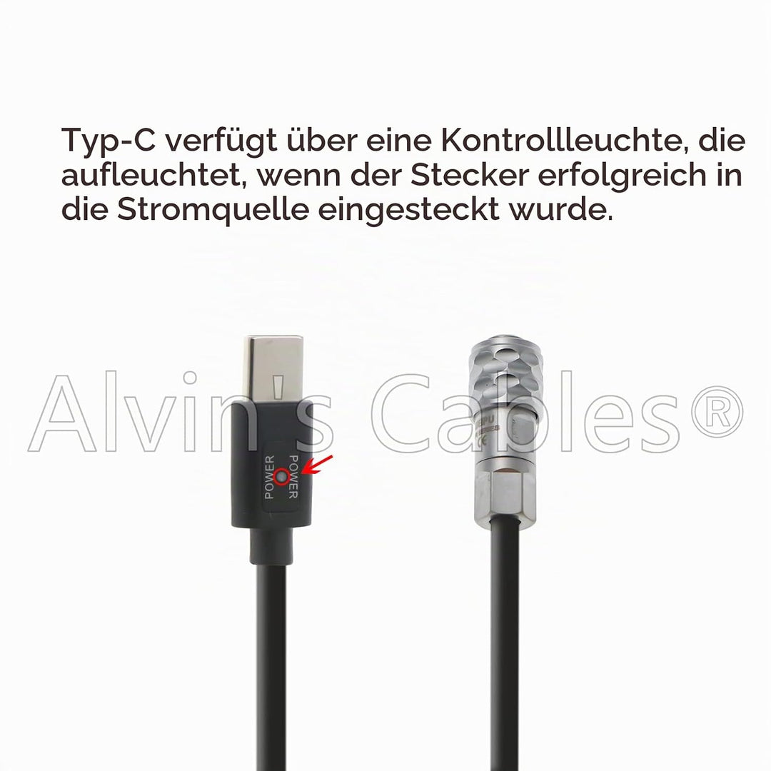 BMPCC-4K|6K Flexibles Stromkabel für Blackmagic-Pocket-Cinema-Camera von USB-C Typ-C PD-Power-Bank A