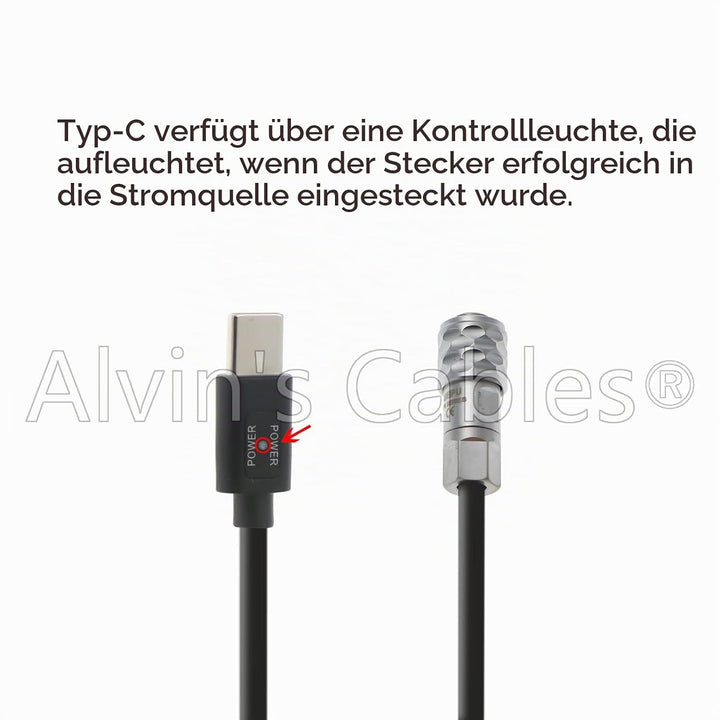 BMPCC-4K|6K Flexibles Stromkabel für Blackmagic-Pocket-Cinema-Camera von USB-C Typ-C PD-Power-Bank A