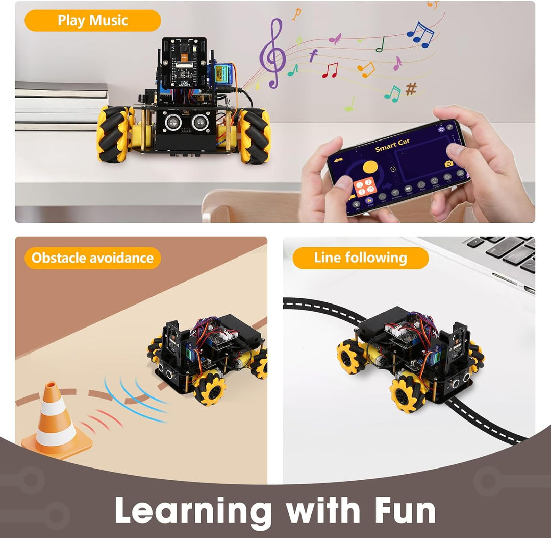 ACEBOTT Roboter Spielzeug für Kinder, Roboter Kinder mit 3-MP-Kamera, kompatibel mit Arduino und Scr