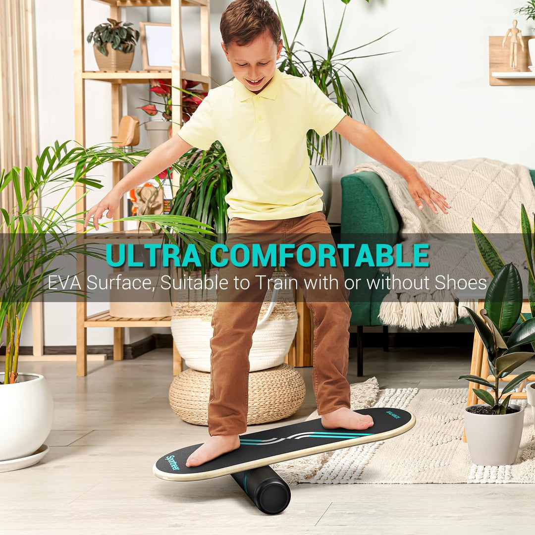 Sportneer Balance Board - 7 Modi Wackelbrett Indoorboard Skateboard Surf Mit Verstellbaren Stoppern