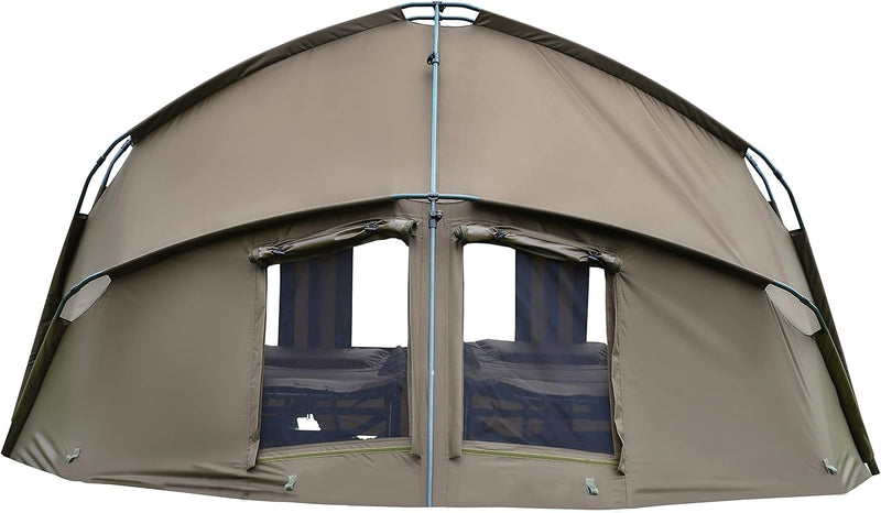 MK-Angelsport 1-2 Personen Karpfenzelt Angelzelt Bivvy Fort Knox 2.0 Anglerzelt - 160cm hohe Innenka