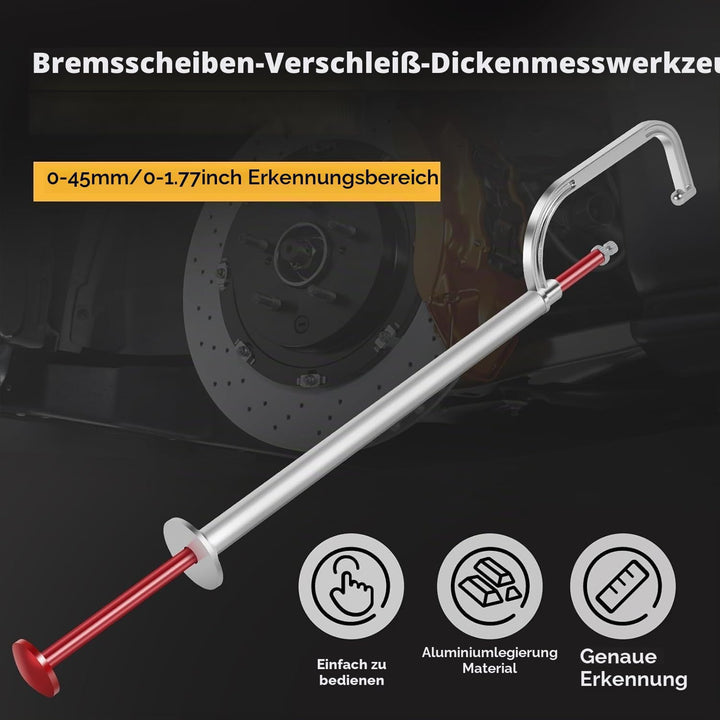 Bremsscheiben-Messwerkzeug, Auto-Bremsscheiben-Messwerkzeug 0 Bis 45 Mm, Schnelle, Genaue Erkennung,