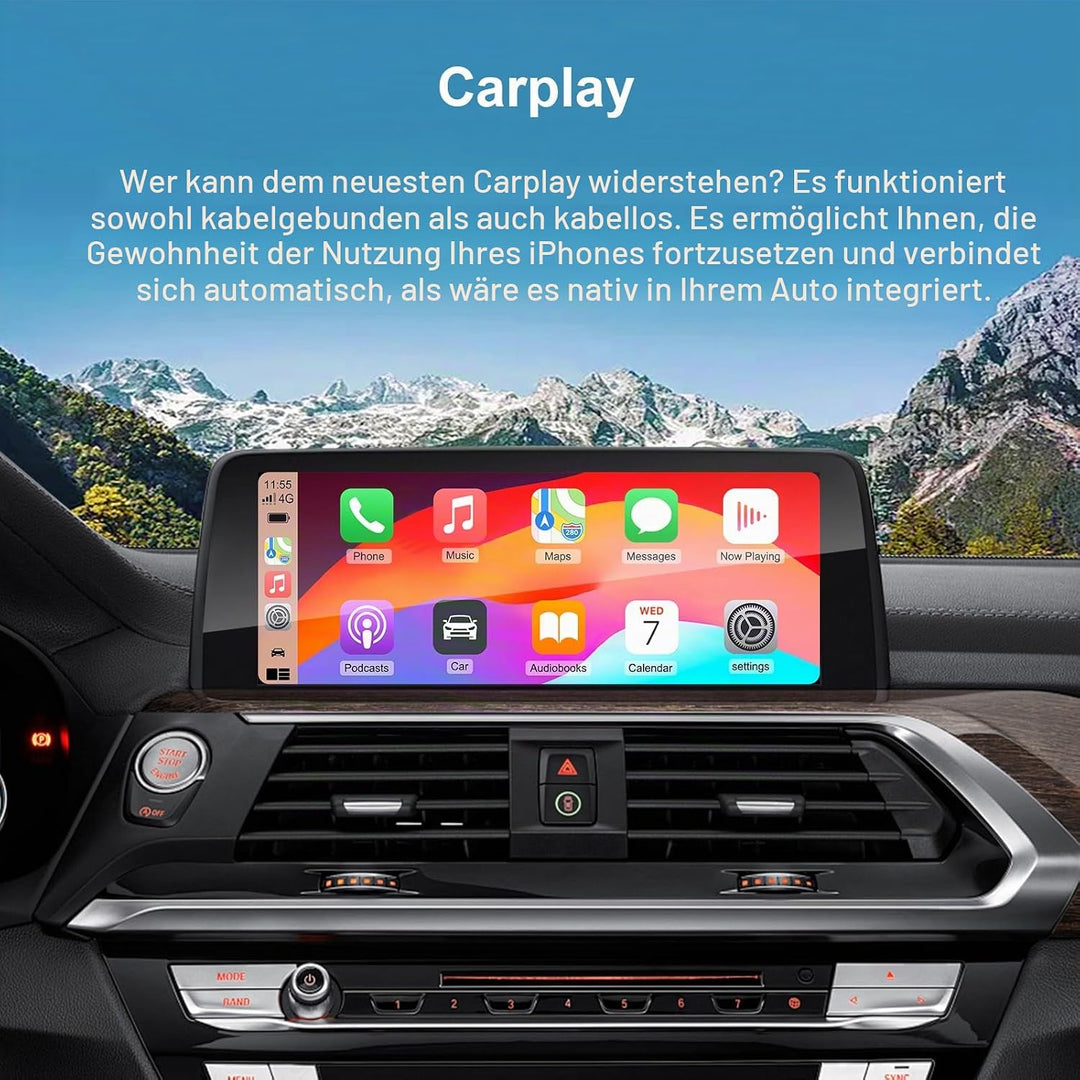 EZoneTronics Wireless CarPlay &amp; Android Auto Retrofit Kit Decoder Box für BMW mit NBT System Kabello