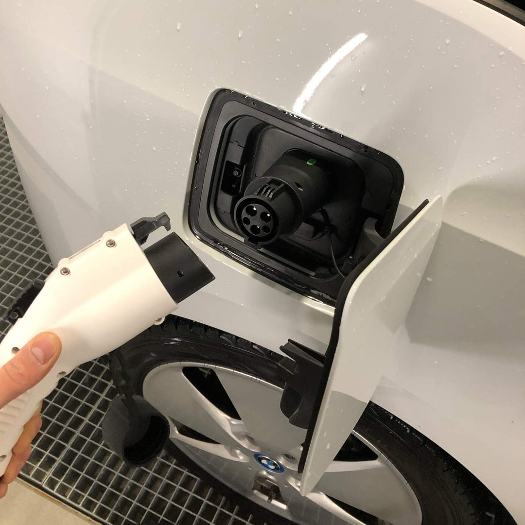 Adapter für Elektrofahrzeug Ladekabel - Typ 1 SAE J1772 auf Typ 2 IEC 62196 EV + Ladegerätadapter -