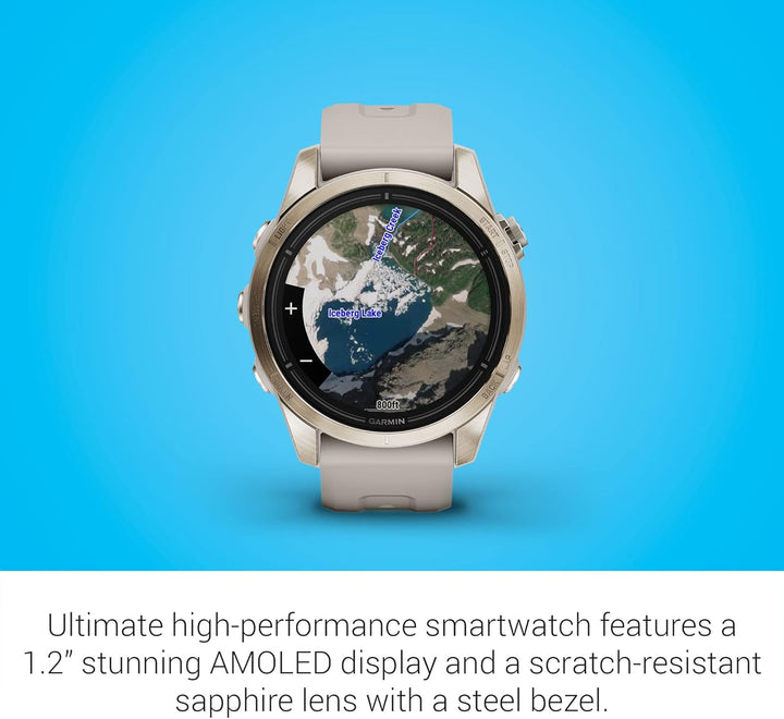 Garmin epix Pro (Gen 2) Sapphire Edition, 42 mm, Hochleistungs-Smartwatch, fortschrittliche Training