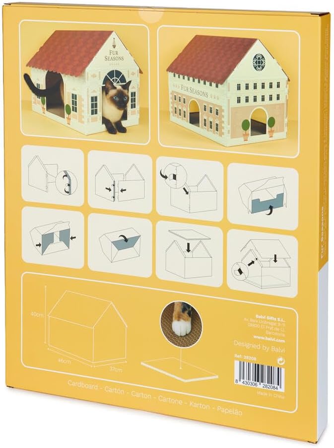 balvi Katzenhaus & Kratzbaum Fur Seasons Das exklusivste Kratzgestell der Stadt Karton