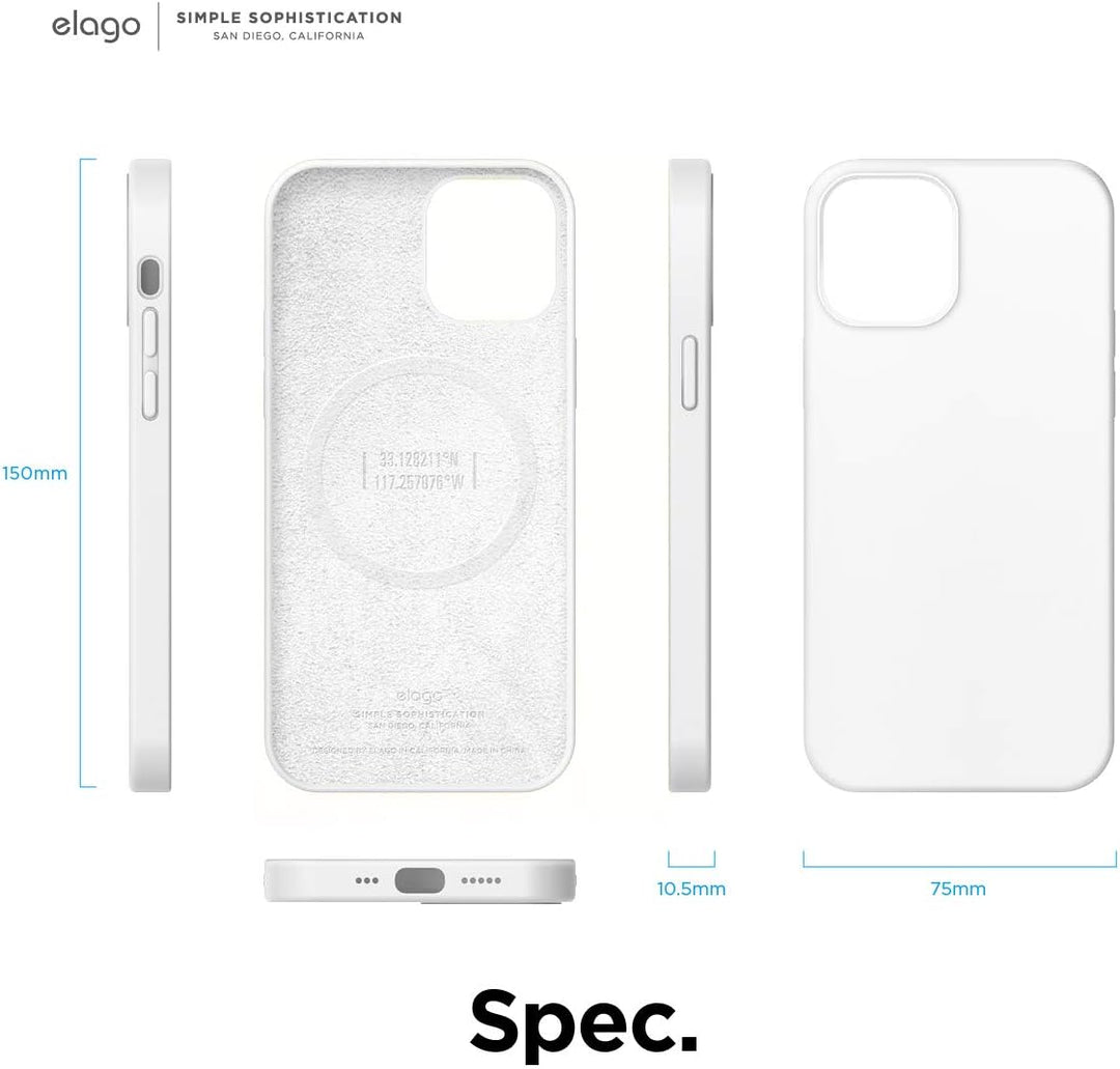 elago Magnetic Silikon-Hülle Case Kompatibel mit iPhone 12 und Kompatibel mit iPhone 12 Pro 6,1 Zoll