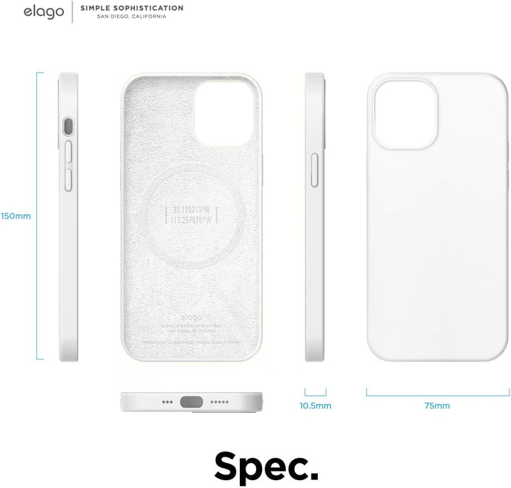 elago Magnetic Silikon-Hülle Case Kompatibel mit iPhone 12 und Kompatibel mit iPhone 12 Pro 6,1 Zoll
