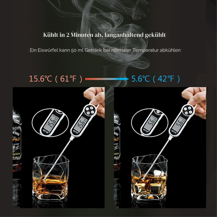 Geschenke für Männer - Eiswürfel Edelstahl Wiederverwendbare Metall Whisky Steine für Jahrestag Und