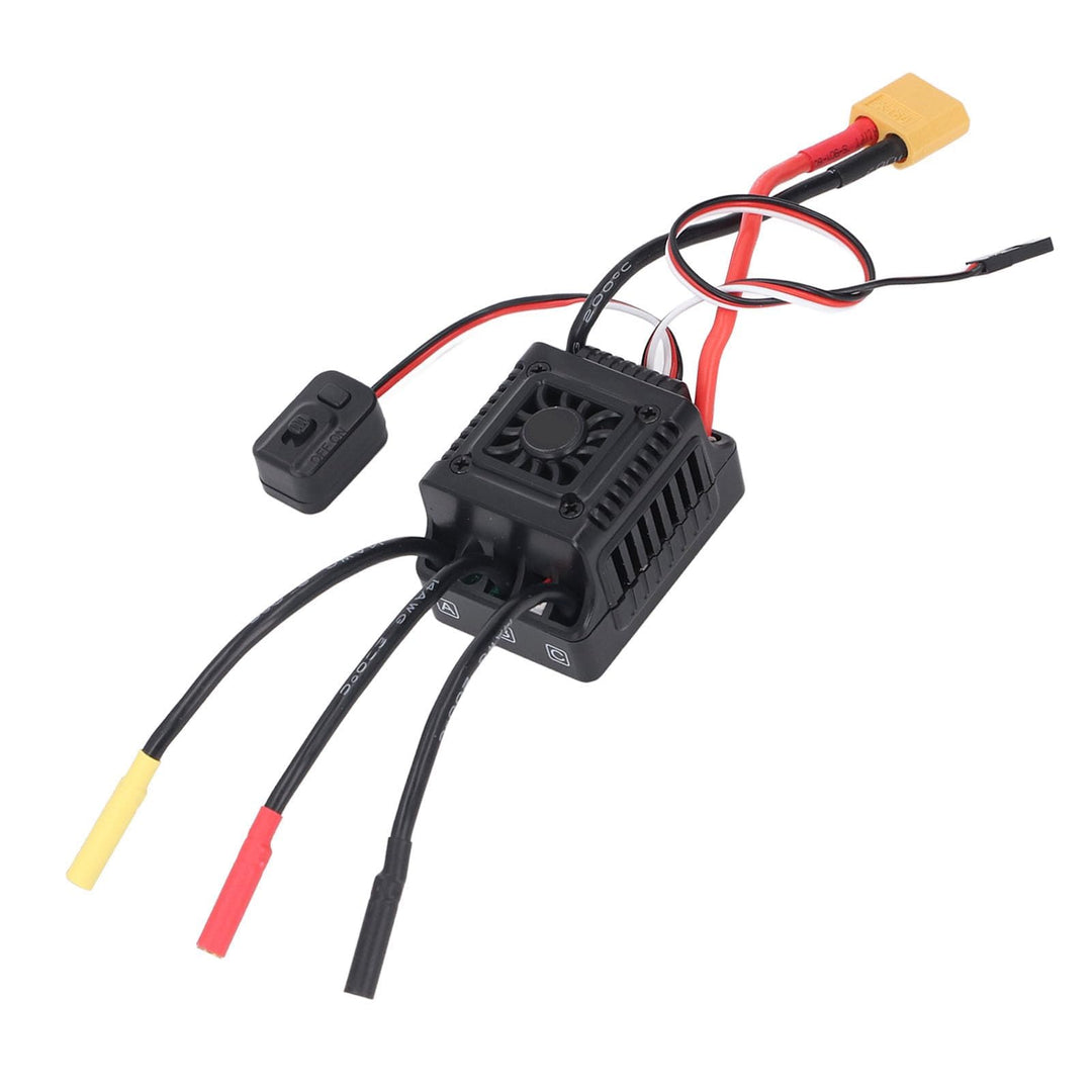 Walfront 45A RC-Brushless-Regler mit Externem Programmieranschluss für 1/10 RC-Car, Allwetter-Perfor