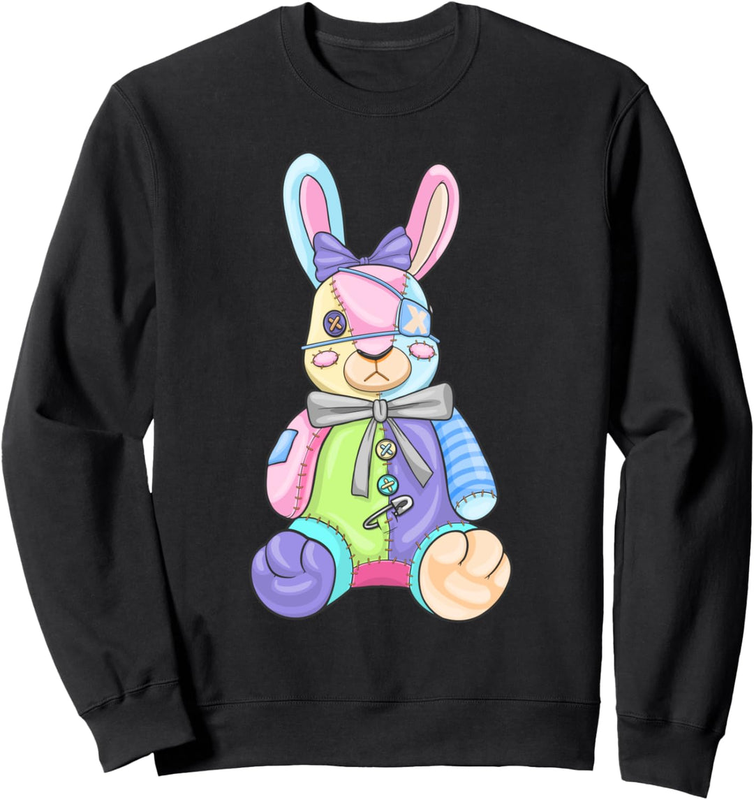 Pastel Goth Teddy Rabbit Bunny Japanese Anime Kawaii Menhera Sweatshirt