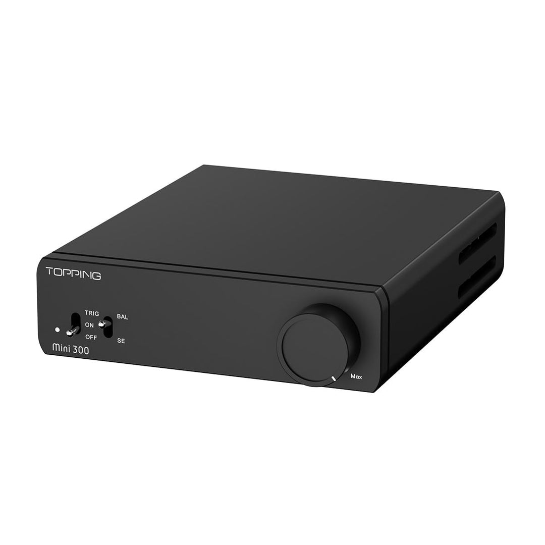 Topping Mini 300 Kompakter Desktop-Leistungsverstärker, 140 W x 2 TRS/RCA-Eingang, vollsymmetrischer