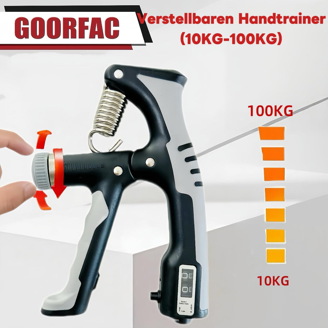 Handtrainer Fingertrainer 2er Set Griffkraft trainer,Einstellbarer Widerstand Fingertrainer(10-100kg