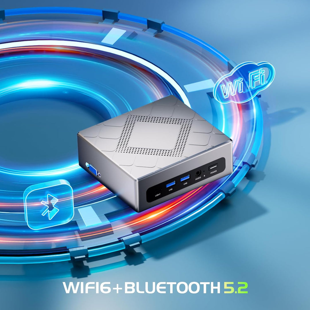 NiPoGi CK10 Mini PC Ιntel Core i5-12450H(8C/12T, bis zu 4,40 GHz), 16GB DDR4 512GB M.2 NVMe SSD Mini