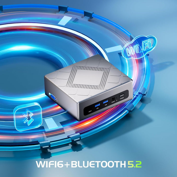NiPoGi CK10 Mini PC Ιntel Core i5-12450H(8C/12T, bis zu 4,40 GHz), 16GB DDR4 512GB M.2 NVMe SSD Mini