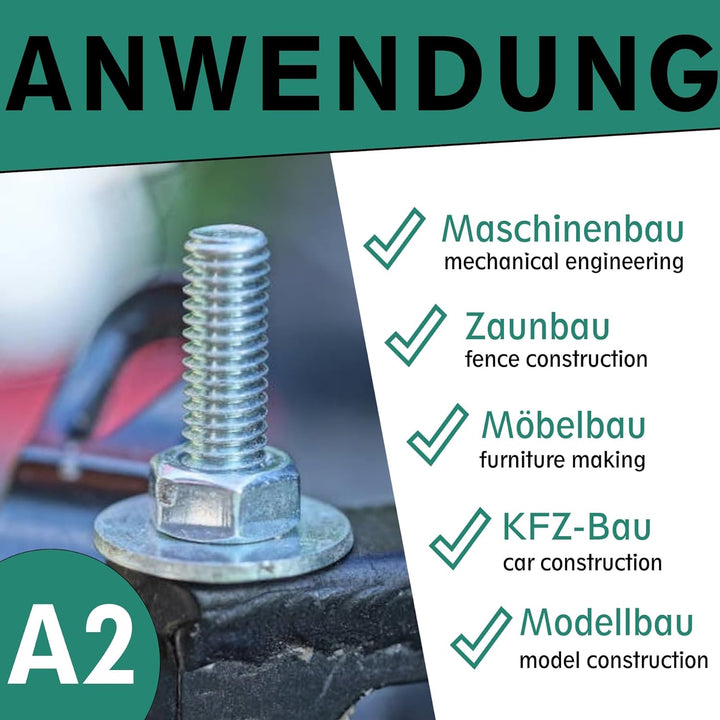 Linsenkopfschraube mit Flansch und Innensechskant (ISK) nach Norm: ISO 7380-2, rostfreier Edelstahl