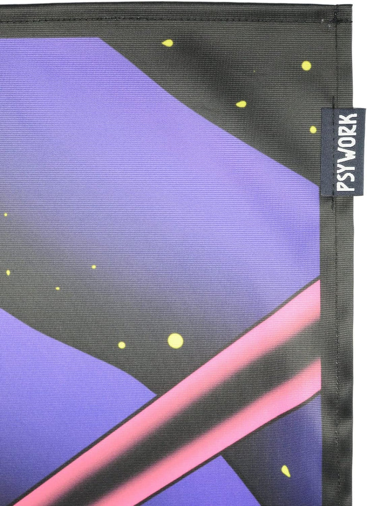 PSYWORK Schwarzlicht Stoffposter Neon | Alien Godness | 1,0 x 1,5m | UV-aktiv | fluoreszierend | Wan