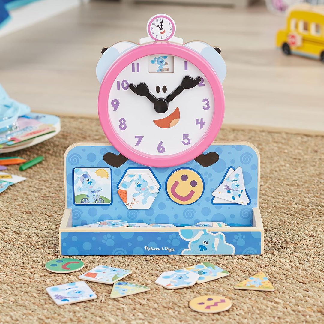 Melissa & Doug 33014 Blue's Clues & You Tickety Tock Wanduhr aus Holz, Mehrfarbig