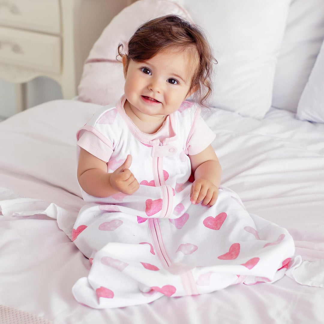 Mama Cheetah Baby Schlafsack, Bio-Baumwolle, Tragbare Babydecke, Schlafsack mit 2-Wege-Reissverschlu