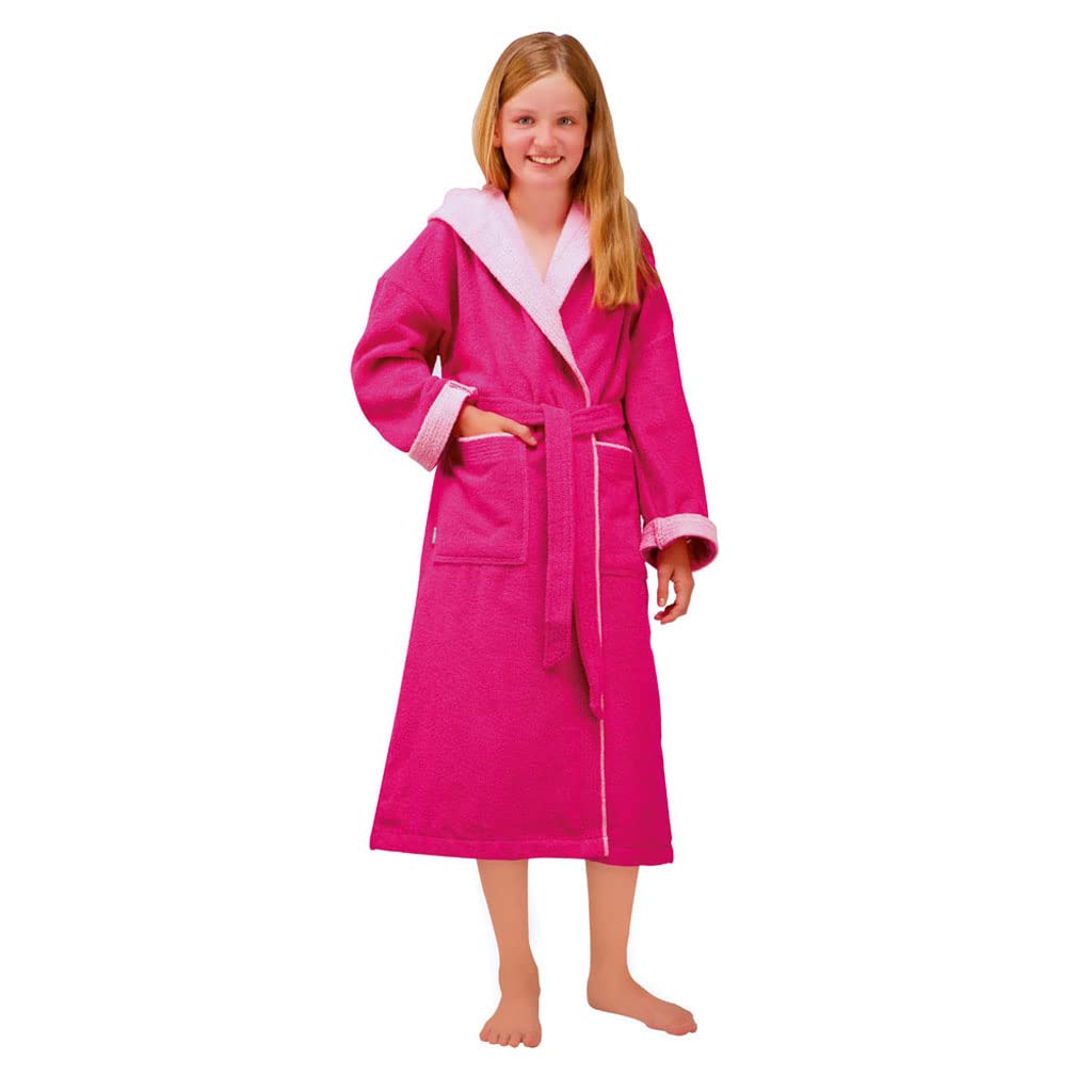 Egeria Calypso berry Kinder Bademantel 164 Kapuzenmantel 100% Baumwolle