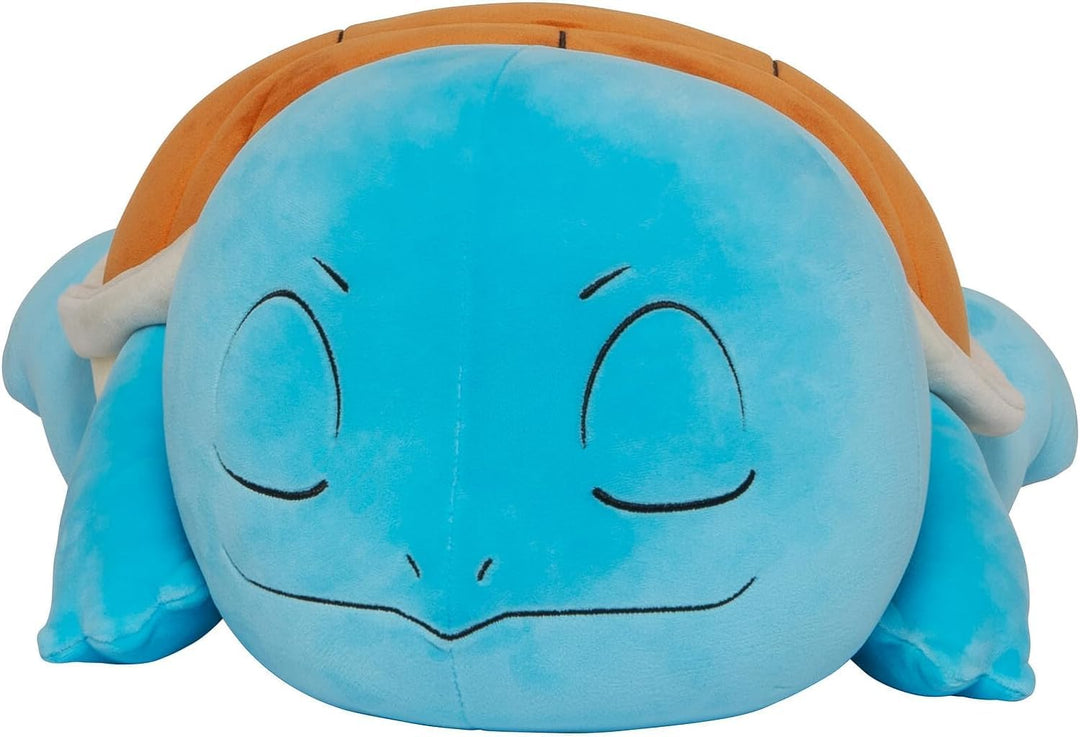 Pokémon PKW4320-45cm Schlafendes Plüsch - Schiggy, offizielles Plüsch Squirtle, Squirtle