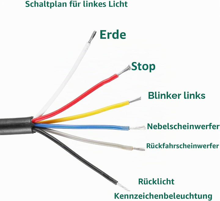 DARKGUARD Rückleuchten Satz für Anhänger Led 12/24V,7Funktion 2pcs Rücklicht Anhänger Set,mit E Prüf