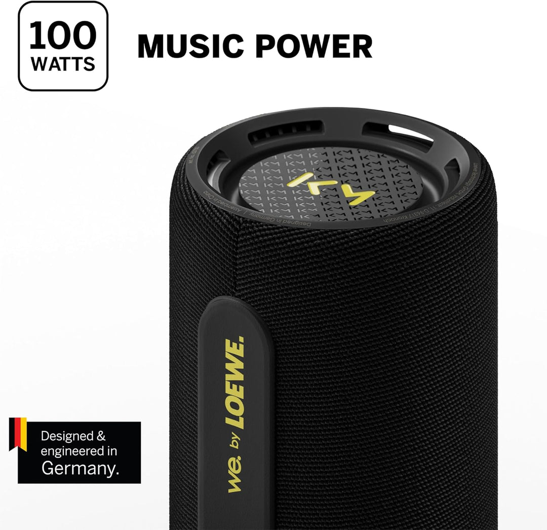 Loewe We. Hear pro Black, Bluetooth Lautsprecher, Kooperation mit Kylian Mbappé, 100 W, Wasserresist