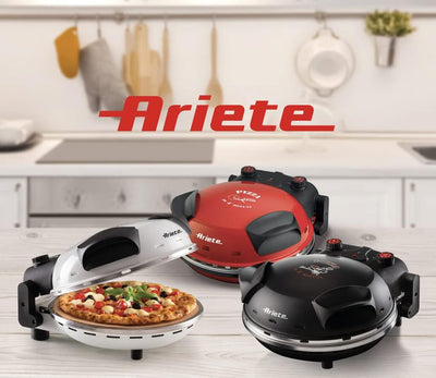 Ariete 909, Pizzaofen, 400°C, Platte aus feuerfestem Stein, backt Pizza in 4 Minuten, 33 cm Durchmes