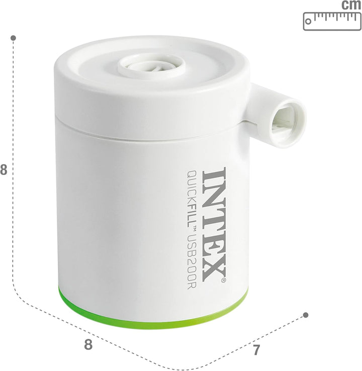 Intex Quickfill USB200R Air Pump, Size: 8cm x 7cm x 8cm (66637)