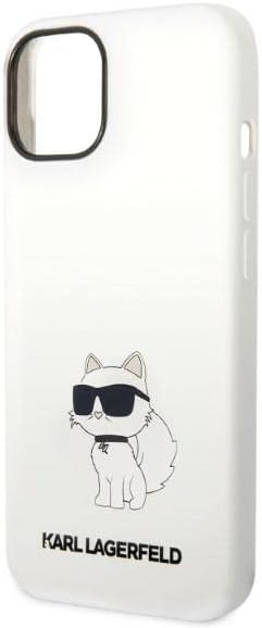 KARL LAGERFELD KLHMP14MSNCHBCH Hülle für iPhone 14 Plus 6,7" hardcase Weiss Silic